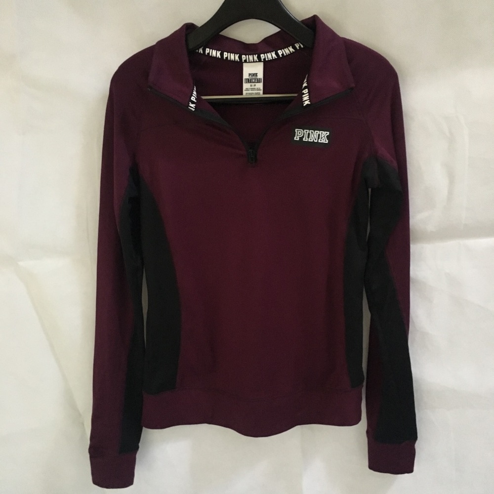 VS PINK half-zip pullover